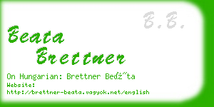 beata brettner business card